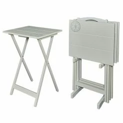 Linon Compass Tray Table & Stand 5-piece Set