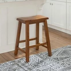 Alternative view of Linon Honey Brown Counter Stool