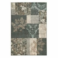Linon Elegance Marble Patchwork Rug Black -Linon Sales Store unnamed file 691