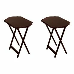 Linon Ledda Folding Snack Tray 2-piece Set Espresso -Linon Sales Store unnamed file 742