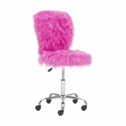 Linon Faux Fur Armless Office Chair Pink 11 Linon Faux Fur Armless Office Chair Pink -Linon Sales Store unnamed file 851