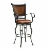 Linon Big & Tall Copper Stamped Back Barstool
