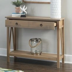 Alternative view of Linon Titian Console Table Brown