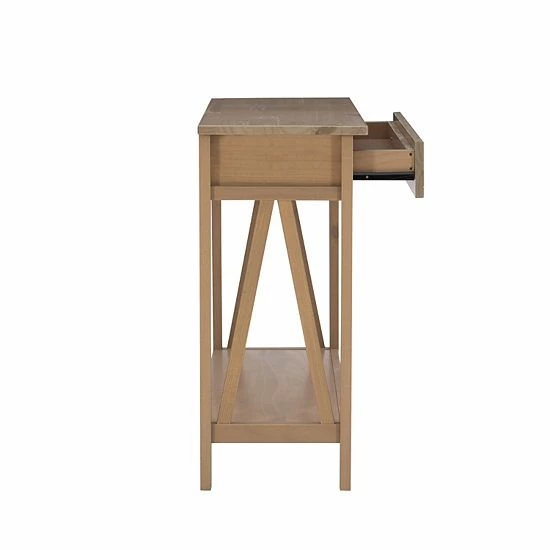 Linon Titian Console Table Brown 5 Linon Titian Console Table Brown - Image 5