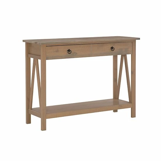 Linon Titian Console Table Brown 7 Linon Titian Console Table Brown - Image 7